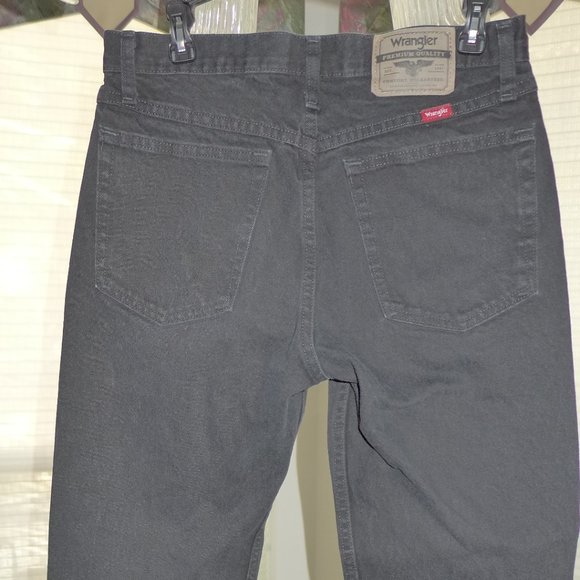 Wrangler® Five Star Premium Denim Regular Fit Jeans Coal Black (96501CB) - Picture 1 of 5